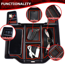 Load image into Gallery viewer, MACAX Center Console Tray Organizer Compatible with 2019 2020 2021 RAM 1500,Interior Armrest Insert ABS Accessories Pallet Storage Box Container