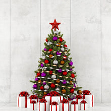 Load image into Gallery viewer, Christmas Tree Topper Star 7.5 inches Glitter Star Tree Topper Decoration Ornament Supplies for Xmas Tree Holiday Party Seasonal Décor