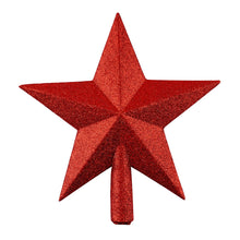 Load image into Gallery viewer, Christmas Tree Topper Star 7.5 inches Glitter Star Tree Topper Decoration Ornament Supplies for Xmas Tree Holiday Party Seasonal Décor