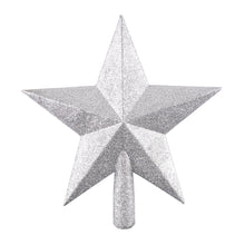 Load image into Gallery viewer, Christmas Tree Topper Star 7.5 inches Glitter Star Tree Topper Decoration Ornament Supplies for Xmas Tree Holiday Party Seasonal Décor