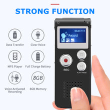 Load image into Gallery viewer, Vankii Digital Voice Activated Recorder Mini Audio Recorder with Lavalier Microphone USB Rechargeable HD Sound Portable Recording Device
