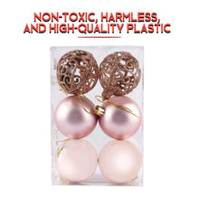Load image into Gallery viewer, Christmas Ornaments Balls 6 Pcs Glitter Christmas Ball Ornaments Shatterproof Seasonal Decorative Hanging Ornaments for Xmas Tree Decoration