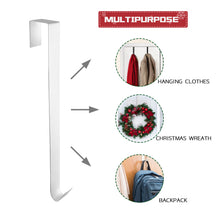 Load image into Gallery viewer, Wreath Hanger for Front Door 15 Inch Christmas Wreath Door Hangers Metal Over The Door Hook for Wreaths Hanging Clothes Holiday Decoration