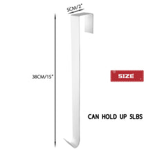 Load image into Gallery viewer, Wreath Hanger for Front Door 15 Inch Christmas Wreath Door Hangers Metal Over The Door Hook for Wreaths Hanging Clothes Holiday Decoration