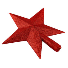 Load image into Gallery viewer, Christmas Tree Topper Star 7.5 inches Glitter Star Tree Topper Decoration Ornament Supplies for Xmas Tree Holiday Party Seasonal Décor
