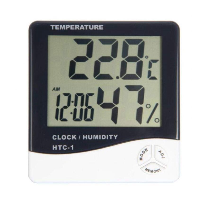 Mamdawi Digital Hygrometer Indoor Thermometer with Temperature Clock & Alarm