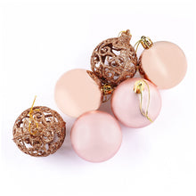 Load image into Gallery viewer, Christmas Ornaments Balls 6 Pcs Glitter Christmas Ball Ornaments Shatterproof Seasonal Decorative Hanging Ornaments for Xmas Tree Decoration
