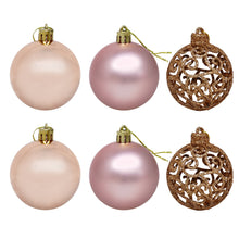 Load image into Gallery viewer, Christmas Ornaments Balls 6 Pcs Glitter Christmas Ball Ornaments Shatterproof Seasonal Decorative Hanging Ornaments for Xmas Tree Decoration

