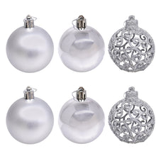 Load image into Gallery viewer, Christmas Ornaments Balls 6 Pcs Glitter Christmas Ball Ornaments Shatterproof Seasonal Decorative Hanging Ornaments for Xmas Tree Decoration
